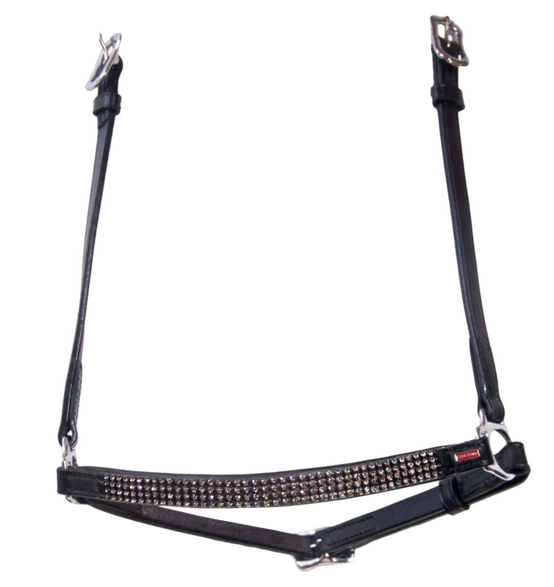 Kombi Hannoveran noseband, 4 rows crystals