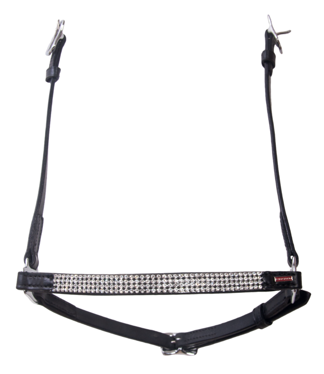 Kombi Hannoveran noseband, 4 rows crystals