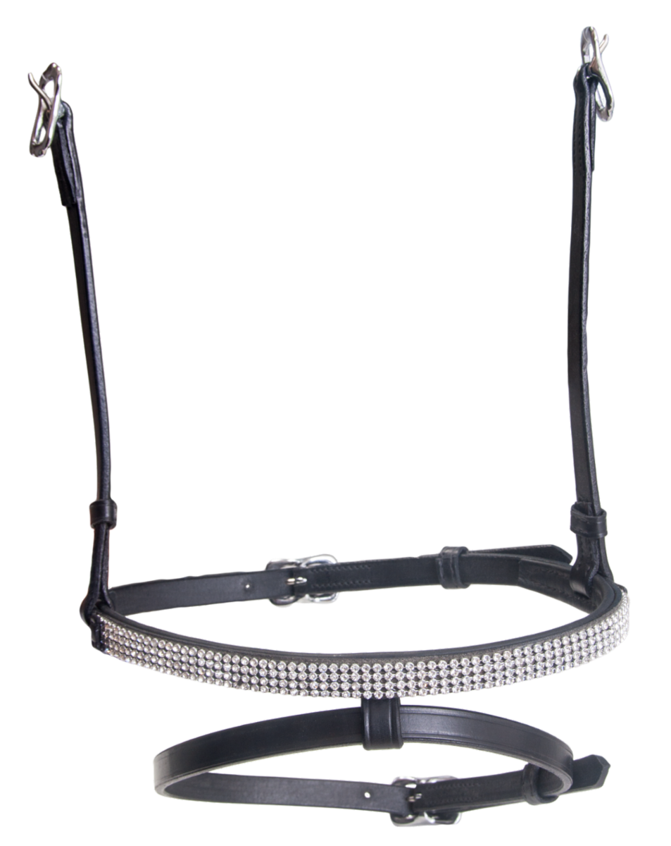 Kombi Combined noseband, 4 rows crystals