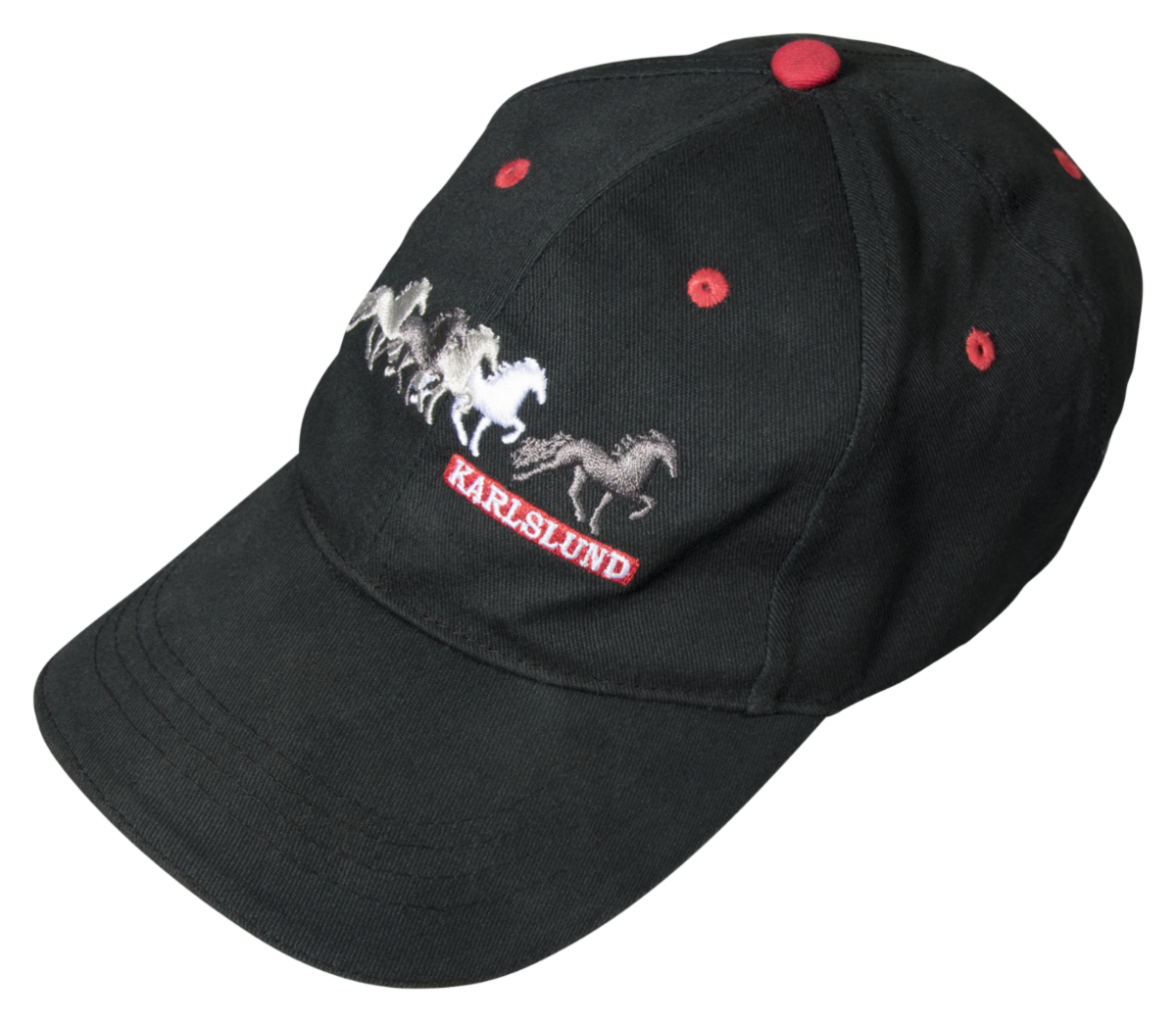 Cap with horses