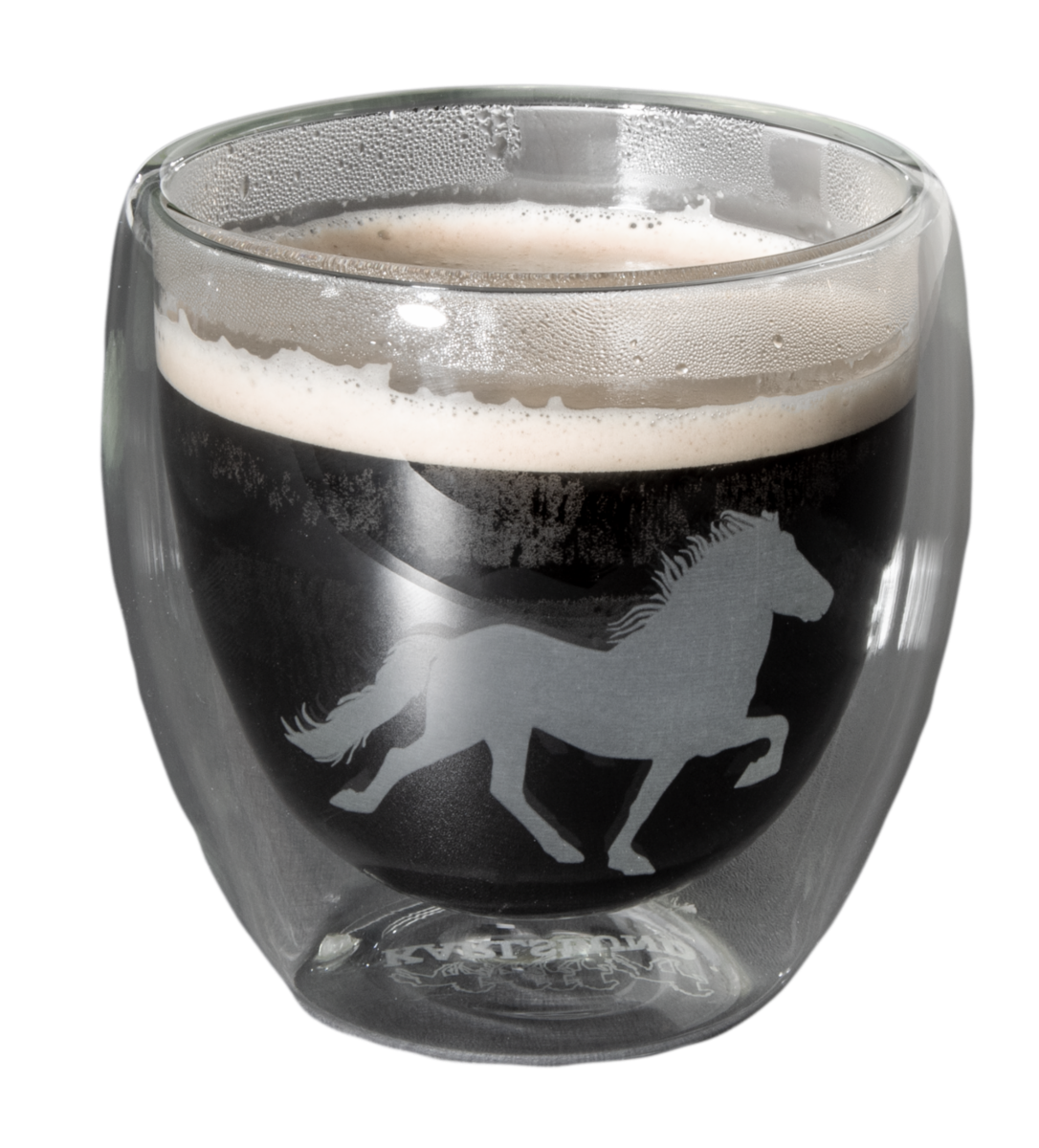 Thermo glass with Icelandic Horse