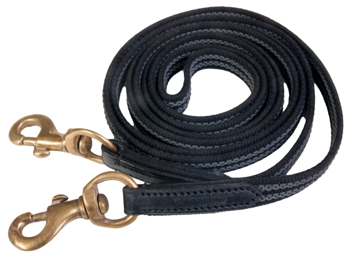 Woven rubber reins