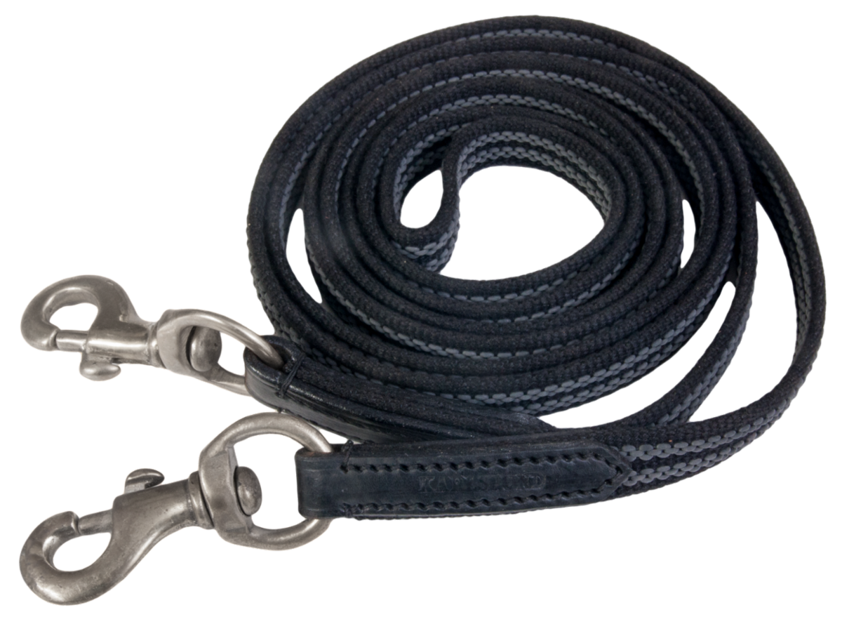 Woven rubber reins