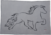 Fleece blanket with horse