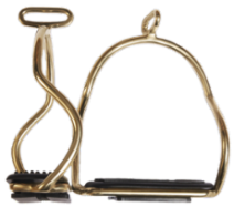 Stirrups, gilded stainless steel