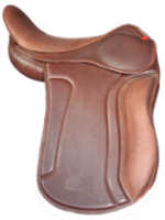 S saddle with long kneeblocks, brown